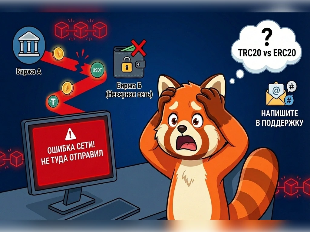 Ошибка выбора сети при переводе